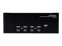 StarTech.com Switch Commutateur KVM USB 4 ports Sortie Vidéo DVI et Audio HUB USB 2.0 3 Ecrans Clavier Souris - Commutateur écran-clavier-souris/audio/USB - 4 x KVM / audio / USB - 1 utilisateur local - de bureau - pour P/N: SV431RACK, SVA12M2NEUA, SVA12M5NA SV431TDVIUA