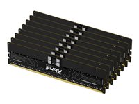 Kingston FURY Renegade Pro - DDR5 - kit - 128 Go: 8 x 16 Go - DIMM 288 broches - 6000 MHz / PC5-48000 - CL32 - 1.35 V - mémoire enregistré - on-die ECC - noir KF560R32RBEK8-128