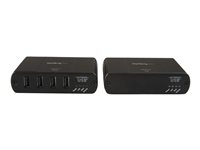 StarTech.com Extendeur 4 Ports USB 2.0 sur LAN Gigabit ou Connexion Directe Ethernet Cat5e / Cat6 jusqu'à 100 m - Hub USB via IP 4x USB - Câble de rallonge USB - USB, USB 2.0 - 4 ports - jusqu'à 100 m USB2G4LEXT2