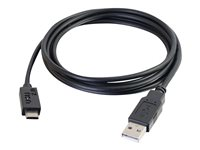 C2G 4m USB 2.0 USB Type C to USB A Cable M/M - USB C Cable Black - Câble USB - USB (M) pour 24 pin USB-C (M) - USB 2.0 - 4 m - moulé - noir 88873
