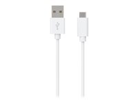 Bigben - Câble USB - USB (M) pour Micro-USB de type B (M) - 2.1 A - 1.2 m - blanc CBLMIC1M2W