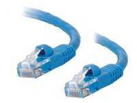 C2G Cat5e Booted Unshielded (UTP) Network Patch Cable - Cordon de raccordement - RJ-45 (M) pour RJ-45 (M) - 15 m - UTP - CAT 5e - moulé, sans crochet, bloqué - bleu 83168