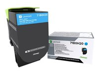 Lexmark X417 - À rendement élevé - cyan - original - cartouche de toner LCCP - pour Lexmark CS417dn, CS517de, CX417de, CX517de 71B0H20