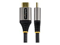 StarTech.com Câble HDMI 2.1 8K - 5m - Câble HDMI Certifié Ultra High Speed 48Gbps - 8K 60Hz/4K 120Hz HDR10+ eARC - Câble Ultra HD 8K HDMI - Écran/TV/Affichage - Gaine Flexible TPE (HDMM21V5M) - Ultra High Speed - câble HDMI avec Ethernet - HDMI mâle pour HDMI mâle - 5 m - blindé - gris, noir - passif, support 4K 120 Hz, support 8K60Hz (7680 x 4320) - pour P/N: 4PORT-8K-HDMI-SWITCH HDMM21V5M