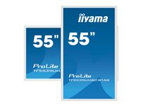 iiyama ProLite TF5539UHSC-W1AG - Classe de diagonale 55" écran LCD rétro-éclairé par LED - signalétique numérique interactive - avec écran tactile (multi-touches) - 4K UHD (2160p) 3840 x 2160 - blanc, mat TF5539UHSC-W1AG