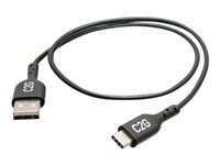 C2G 1.5ft USB C to USB A Adapter Cable - USB 2.0 - 480Mbps - M/M - Câble USB - 24 pin USB-C (M) pour USB (M) - USB 2.0 - 50 cm - noir C2G28884