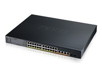 Zyxel XMG1930 Series XMG1930-30HP - Commutateur - géré, cloud NebulaFLEX - L3 Lite - intelligent - 20 x 100/1000/2.5G (PoE+) + 4 x 100/1000/2.5G (PoE++) + 4 x 1/2.5/5/10 (PoE++) + 2 x Gigabit SFP / 10 Gigabit SFP+ - Montable sur rack - PoE++ (700 W) XMG1930-30HP-ZZ0101F