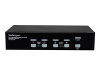 StarTech.com Commutateur KVM 4 Ports DVI USB, Audio Montage en Rack- Switch KVM - 5x DVI - 10x 3.5 mm - 4x USB B - 4x USB A - 2560x1600 - Commutateur écran-clavier-souris/audio/USB - 4 x KVM / audio / USB - 1 utilisateur local - de bureau - pour P/N: DVID4N1USB10, DVID4N1USB15, DVID4N1USB6, SVA5N3NEUA, USBDVI4N1A10, USBDVI4N1A6 SV431DVIUAHR