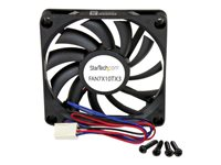 StarTech.com Ventilateur PC à Double Roulement à Billes - Alimentation TX3 - 70 mm - 1x Molex Fan TX3 Femelle - Ventilateur châssis - 70 mm - noir FAN7X10TX3