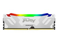 Kingston FURY Renegade RGB - DDR5 - module - 16 Go - DIMM 288 broches - 7200 MHz / PC5-57600 - CL38 - 1.45 V - on-die ECC - blanc KF572C38RWA-16