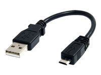 StarTech.com Câble Micro USB 15 cm - A vers Micro B - USB 2.0 - Noir - 1x USB A Mâle, 1x USB Micro B Mâle - 15cm - Câble USB - USB (M) pour Micro-USB de type B (M) - USB 2.0 - 15 cm - noir - pour P/N: PIB2M21, PIB2MS1, PIB2S31, USB2PCARBK, USB2PCARBKS, USBLT2PCARW, USBUB2PCARB UUSBHAUB6IN