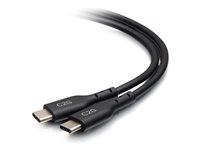 C2G 12ft (3.7m) USB-C Male to USB-C Male Cable (20V 5A) - USB 2.0 (480Mbps) - Câble USB - 24 pin USB-C (M) pour 24 pin USB-C (M) - USB 2.0 - 20 V - 5 A - 3.7 m - noir C2G28880