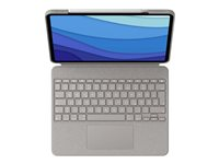 Logitech Combo Touch - Clavier et étui - avec trackpad - rétroéclairé - Apple Smart connector - QWERTY - Espagnol - sable - pour Apple 12.9-inch iPad Pro (5ème génération) 920-010219