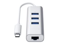 Satechi ST-TC2N1USB31AS - Concentrateur (hub) - 3 x SuperSpeed USB 3.0 + 1 x 10/100/1000 - de bureau ST-TC2N1USB31AS