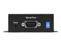 StarTech.com Serveur Industriel 1 Port Série RS232 / 422 / 485 sur IP Ethernet WiFi 802.11 b/g avec Alimentation Redondante - Serveur de périphérique - 100Mb LAN, RS-232, RS-422, RS-485 - Wi-Fi - 2.4 GHz - Tension CC NETRS232485W