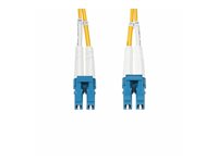 StarTech.com 3m (9.8ft) LC to LC (UPC) OS2 Single Mode Duplex Fiber Optic Cable, 9/125µm, Laser Optimized, 10G, Bend Insensitive, Low Insertion Loss - LSZH Fiber Patch Cord (SMDOS2LCLC3M) - Cordon de raccordement - mode unique LC/UPC (M) pour mode unique LC/UPC (M) - 3 m - 2 mm - fibre optique - duplex - 9 / 125 micromètres - OS1/OS2 - sans halogène, passif - jaune SMDOS2LCLC3M