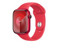 Apple - Bracelet pour montre intelligente - 45 mm - M/L (s'adapte aux poignets de 160 - 210 mm) - produit (ROUGE) MT3X3ZM/A