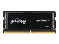 Kingston FURY Impact - DDR5 - kit - 16 Go: 2 x 8 Go - SO DIMM 262 broches - 4800 MHz / PC5-38400 - CL38 - 1.1 V - mémoire sans tampon - on-die ECC KF548S38IBK2-16