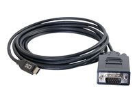 C2G 10ft USB C to VGA Cable - USB C to VGA Adapter - Video Adapter Cable - M/M - Câble adaptateur - 24 pin USB-C mâle pour HD-15 (VGA) mâle - 3.05 m - noir 26897