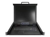 StarTech.com Console KVM 1U à 16 ports pour racks de serveur - 17 pouces (RKCONS1716K) - Console KVM avec commutateur KVM - 16 ports - PS/2, USB - 17" - rack-montable - 1280 x 1024 @ 60 Hz - 250 cd/m² - 1000:1 - 5 ms - VGA - noir - 1U RKCONS1716K