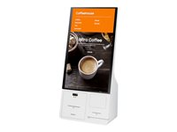 Samsung CY-KM24APXEN - Boîtier de connexion - avec imprimante de reçus thermiques, lecteur de QR/codes à barres (1D, 2D), support pour terminal EFT - montable sur bureau, montable sur mur, monté sur pied - CA 100-240 V - blanc grisé - pour Samsung KM24A CY-KM24APXEN