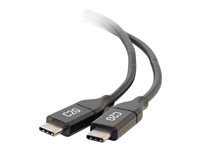 C2G 3ft USB C Cable - USB C to USB C Cable - USB C 2.0 5A - 480 Mbps - M/M - Câble USB - 24 pin USB-C (M) reversible pour 24 pin USB-C (M) reversible - USB 2.0 - 30 V - 5 A - 91.4 cm - noir 28827